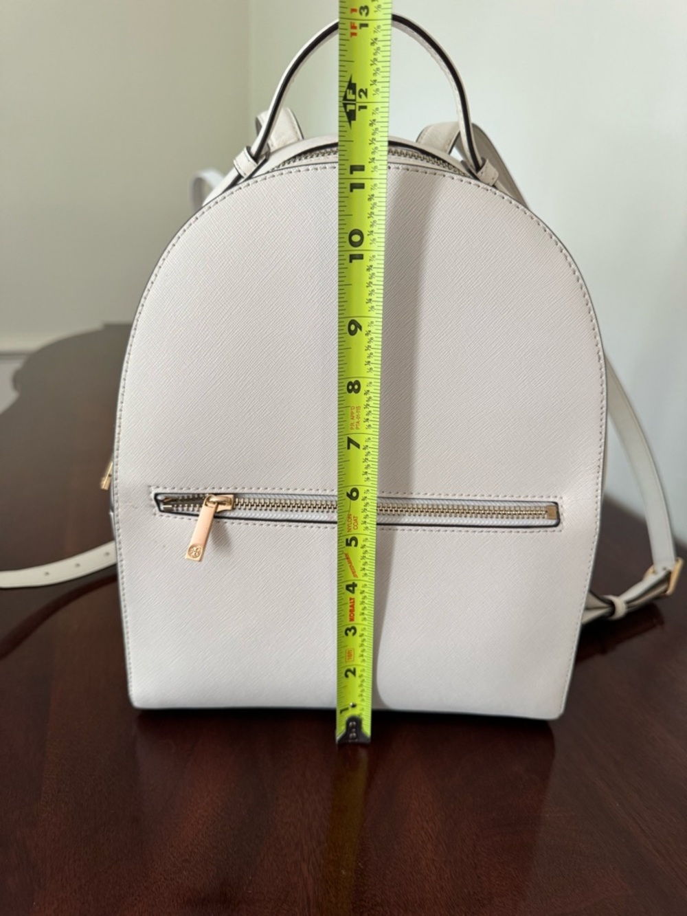 Tory Burch Off White Leather Emerson Backpack with Gold Hardware - Picture 9 of 12